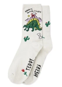 NEW Teddy Fresh Gone But Not Forgotten Socks White - Picture 1 of 3