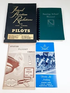Vtg Aviation Book Airplane Pilot Lot Student Manuals Regulations 1960s 3 Books - Picture 1 of 7