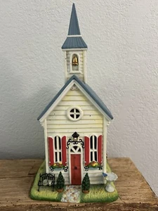 VTG RARE Partylite Winding Ln Village Church Susan Widget Chapel Candle Holder - Picture 1 of 13