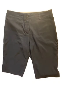 Black Ladies Teen Nike gold Dry Fit Long Bermuda Modest Size 14 Summer Short - Picture 1 of 9