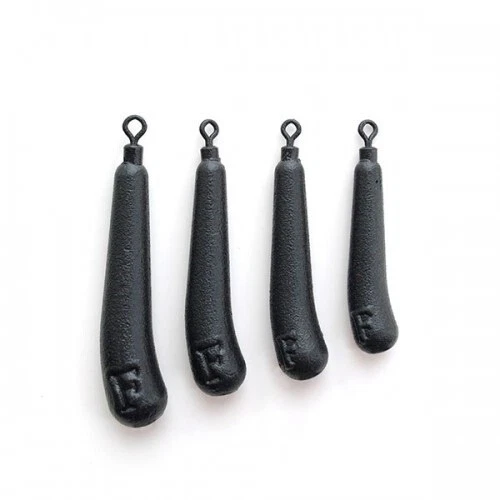 FANATIK Jig Rig Angelblei Drop Shot Blei Tropfenform gebogen Schwarz SET 4 St.  - Bild 1 von 1