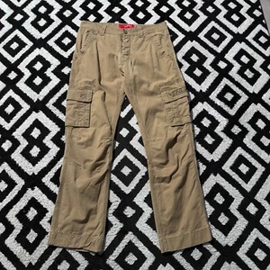 Vintage O’Neill Unisex Beige Cotton Cargo Pants Size W32 Y2k 90s Outdoor Regular - Picture 1 of 17