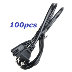 100PCS US 2-Prong Port Pin AC Power Cord Cable Adapter PC Laptop PS2 PS3 HP Dell - Picture 1 of 1