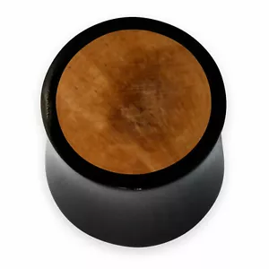 Horn Plug Flesh Tunnel Fossil Mammut Piercing Horn schwarz 6-16 mm - Bild 1 von 11