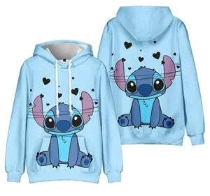 Disney Stitch Mädchen Pullover  –  Erwachsene Hoodie für Jungen , & Anime Damen - Bild 1 von 1