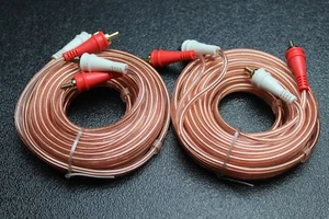 2 PCS 12 FT RCA WIRE AUDIOPIPE 2 CHANNEL CAR HOME AUDIO INTERCONNECT BMS-12 - Picture 1 of 4