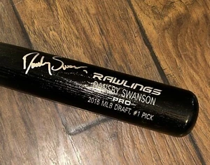 Dansby Swanson Autographed Rawlings Baseball Bat Cubs, Braves, JSA COA - Picture 1 of 6