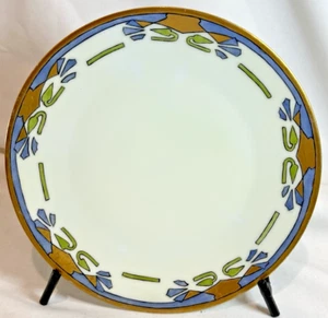 Thomas Sevres Bavaria Handpainted Plate, Gold Trim Art Deco Edge 7.5” - Picture 1 of 6