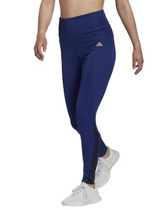 NUEVO CON ETIQUETAS Leggings Adidas 7/8 Azul Negro Metálico Aeroready Talla 1X XL 28” Entrepierna - Imagen 1 de 10