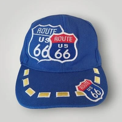 Gorra ajustable vintage Route 66 bordada azul Foto 1 de 4