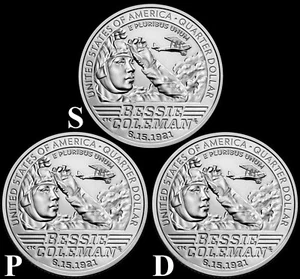 2023 P D S - Bessie Coleman Proof Cameo / FDC - American Women Quarters IN MANO! - Foto 1 di 4