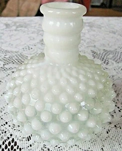 Beautiful White And Clear Hopnob Bottle Milk Glass 4 1/2 Inches Tall NO Stopper - Picture 1 of 10