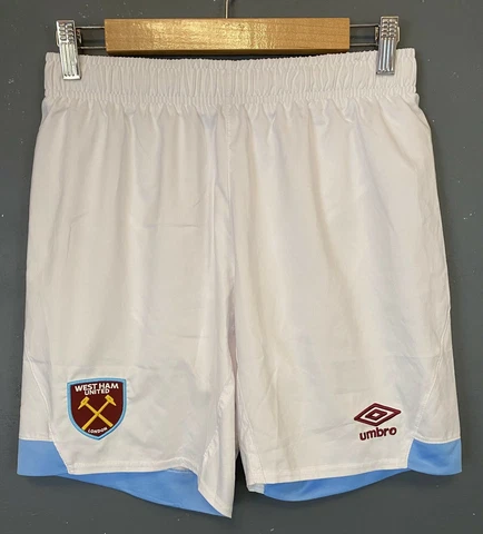 MENS UMBRO FC WEST HAM UNITED 2018/2019 HOME SHORTS FOOTBALL SOCCER SIZE S SMALL Cover