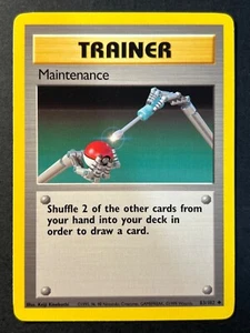 Maintenance 83/102 Base Set Uncommon Trainer WOTC - Pokemon Card Near Mint - Picture 1 of 2
