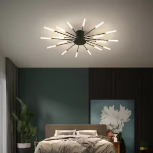 LED Ceiling Lights Black Chandelier Lighting Bedroom Lamp Kitchen Pendant Light - Picture 1 of 5