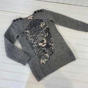STELLA MCCARTNEY for GAP KIDS Leopard Silk Pullover Sweater Dress Cashmere 6 - Picture 1 of 5