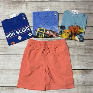 Boys Lot Of Clothes For Spring And Summer Size M. NWT! 3 S/S Shirts, Shorts - Picture 1 of 17