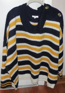 Suéter Tejido Talbots Azul Marino/Amarillo/Blanco-Nuevo con Etiquetas-Mujer 3X - Imagen 1 de 2