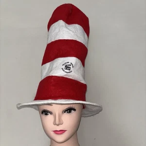 2003 -Cat In The Hat -Official Movie Merchandise-Red White Felt Striped Tall Hat - Picture 1 of 4