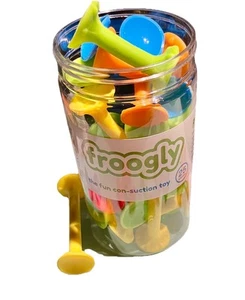 Froogly the Fun Giocattolo "Aspirazione" 24 Pezzi Silicone Costruzione Giocattolo Pezzi Bagno/Auto - Foto 1 di 6