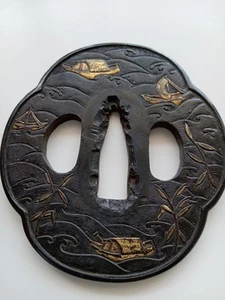 Tsuba Ancient Metalworking Momoyama Period from Japan #K6566 - Imagen 1 de 10