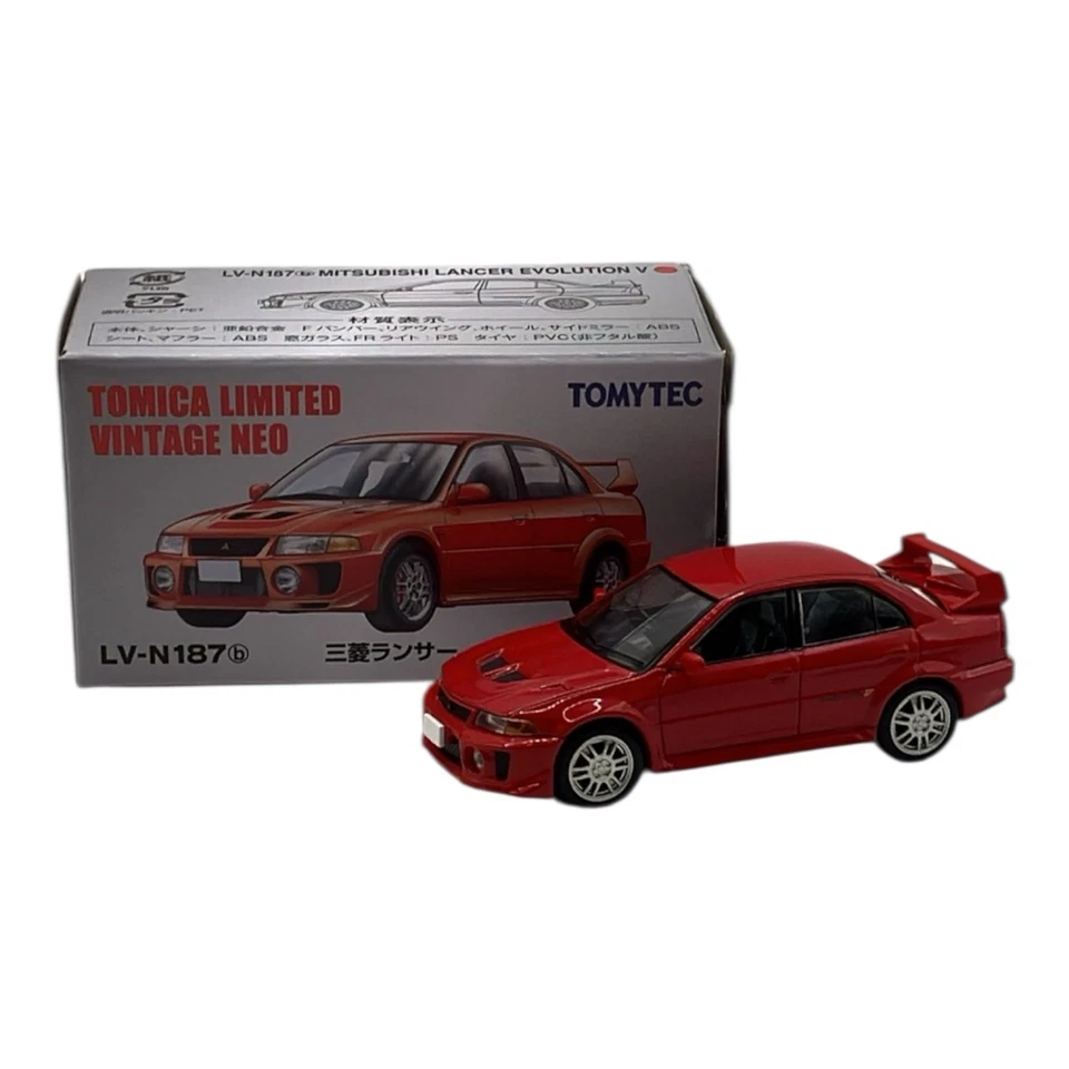 Tomica Limited Vintage 1/64 Mitsubishi Lancer Evolution V Rojo #LV-N187b Foto 1 de 1