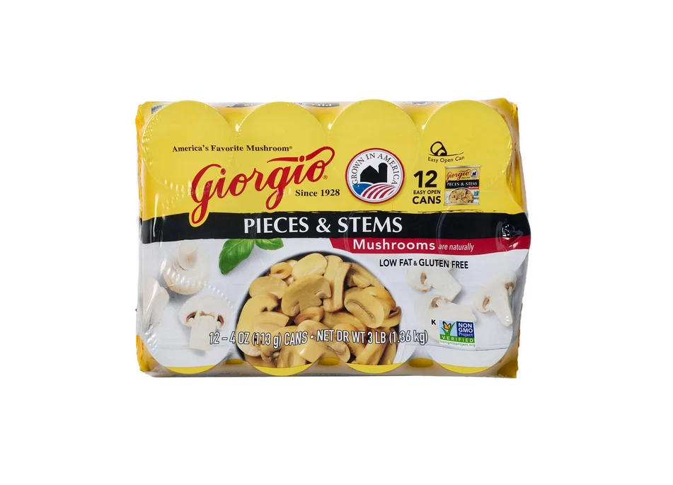 Giorgio Mushrooms Pieces and Stem 4 Ounce 12 Count