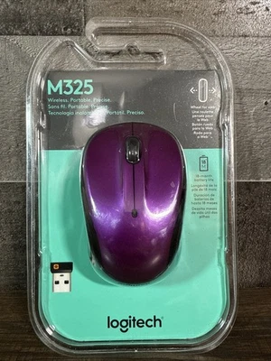 Logitech / M325 / Wireless Mouse / Purple / 910-003120 / New & Sealed - Image 1 of 2