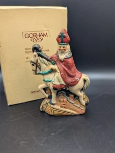 Vaillancourt Volkskunst: Figur "Nikolaus zu Pferd" - Bild 1 von 6