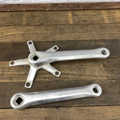 Vintage Nervar BSA Crankset 165mm 5-Bolt 122 BCD France Road Bike Square Taper - Image 1 of 4