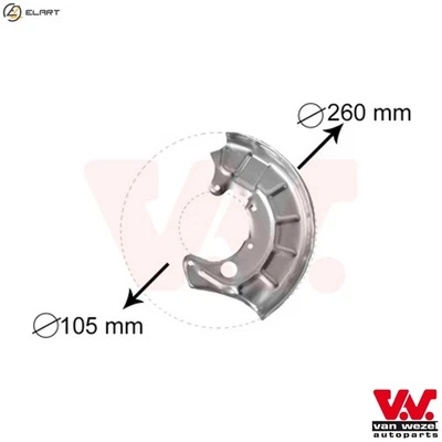 SPLASH GUARD BRAKE DISC 5880371 FOR VW GOLF/II/Mk/III/Cabriolet/IV CABRIO 2.0L - Image 1 of 4