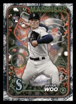 2024 Topps Holiday Metallic Tree #H193 Bryan Woo - Image 1 of 2