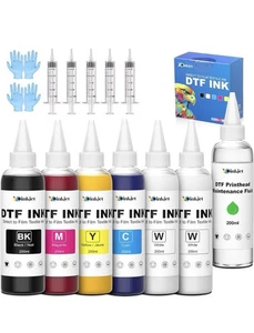 Xcinkjet DTF Ink Refill 200ml 6 Colors with Cleaning Solution for Epson Printers - Picture 1 of 6