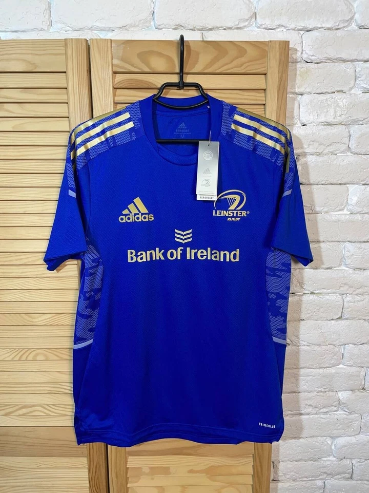 Leinster Jersey Rugby Performance Blue Shirt H60463 Adidas Mens Size M