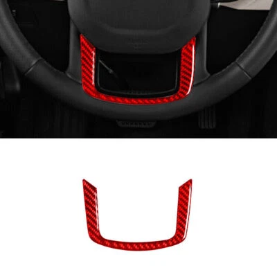 Cubierta inferior del volante de fibra de carbono rojo para Land Rover Range Rover Foto 1 de 4