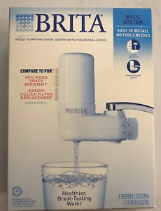 Brita Basic Faucet Mount Water Filtration System White Easy Setup NIB - Picture 1 of 8