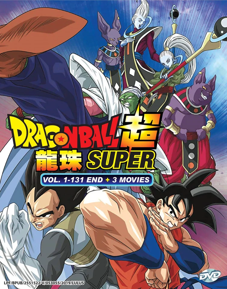 Anime DVD Dragon Ball Super Complete *English Version* Vol.1-131 End + 3 Movies - Image 1 of 3
