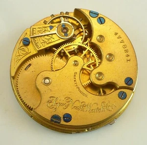 Elgin 117 Pocket Watch Movement - Good Balance - Parts  Repair - Picture 1 of 5