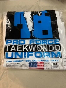 ProForce Martial Arts Tae Kwon Do Karate TKD V-Neck Student Uniform 6 oz Gi - Picture 1 of 6