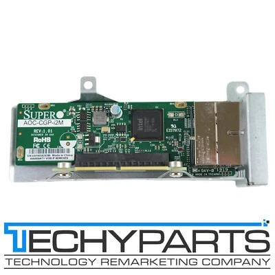 Supermicro AOM-CGP-I2M Rev 1.0 Intel i350 MicroLP 2-port Gigabit Ethernet Card - Image 1 of 2