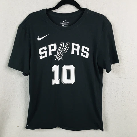 San Antonio Spurs Shirt Womens Large Black Derozan #10 Nike Tee NBA Cover