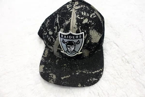 Oakland Raiders Hat Cap Snapback Black Gray NFL Football Mitchell & Ness - Picture 1 of 8