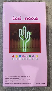 Letreros de neón luz LED decoración de pared para eventos fiesta vacaciones cactus verde - Imagen 1 de 2