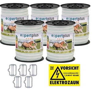 1000m 40mm Weidezaun Band 6xNIRO 1 KUPFER Leiter GRATIS Elektro Zaun Pferde Pony - Bild 1 von 6