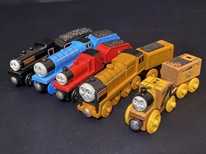 SELTENE hölzerne Thomas Eisenbahn Distressed Wood Stephen Murdoch Douglas James & mehr - Bild 1 von 20