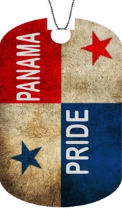 Panama flag Adult Dog Car Tag Chain Necklace PRIDE Version  - Picture 1 of 1