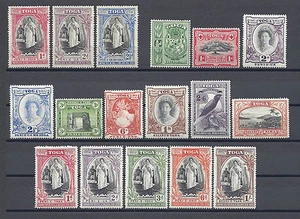 TONGA 1938/44 SG 71/87 MINT - Picture 1 of 2