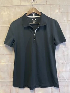 Oakley Black and White Golf Athletic Collared Blouse Women's Medium - Picture 1 of 7