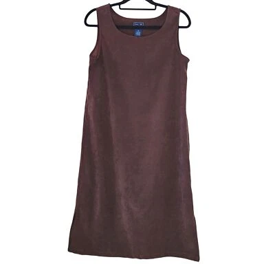 Jane Ashley dress Brown Sleeveless Midi M Polyester Spandex Blend academia - Image 1 of 4