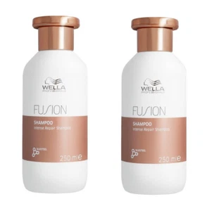 2x Wella Fusion Intense Repair Shampoo Damaged Hair Nourish Shine Split Ends - Picture 1 of 4